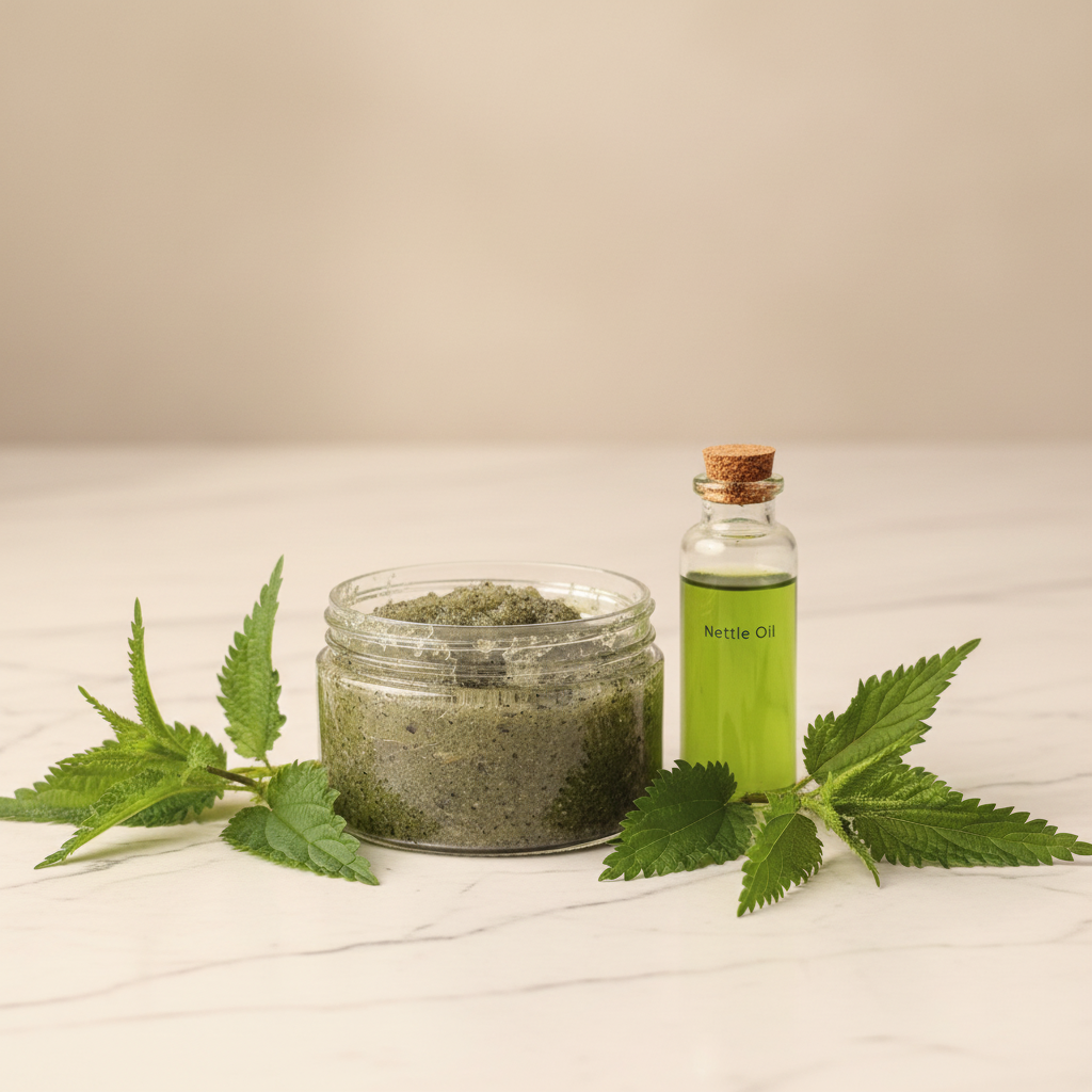 Gentle Care Scrub with nettle-infused oils